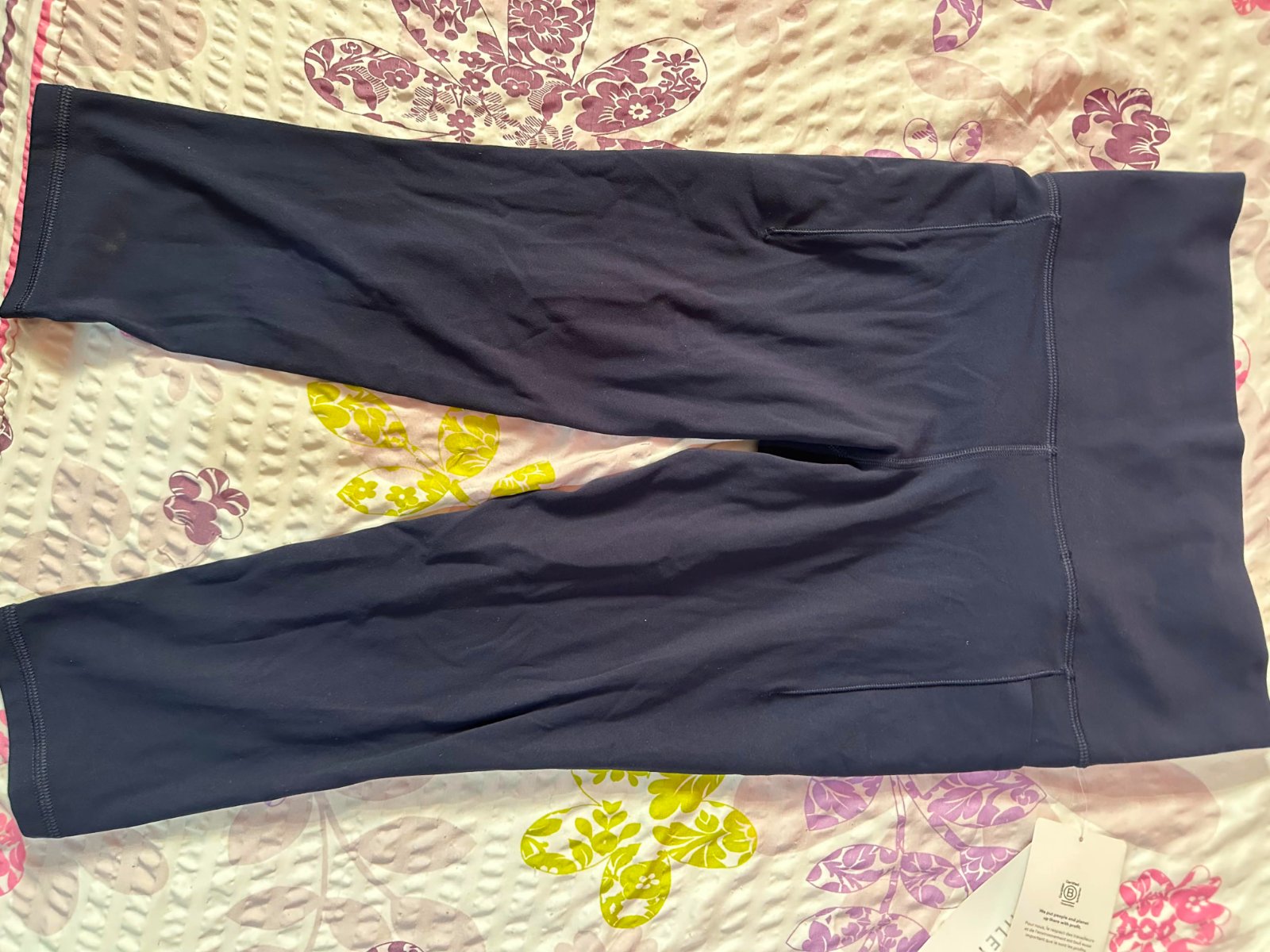  legging de sport trois-quarts (capri) bleu marine 