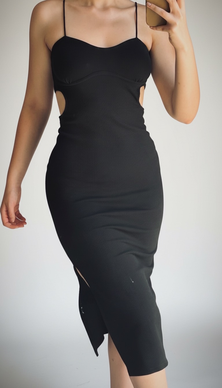 Robe Noir d'été Bershka