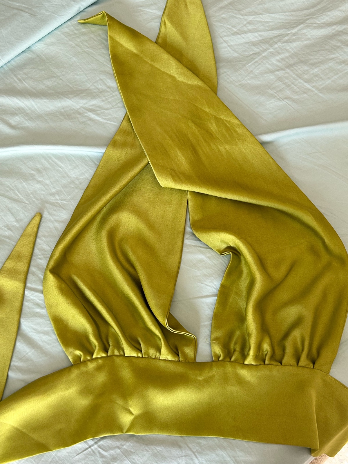 Top Satin bustier vert pistache 💚