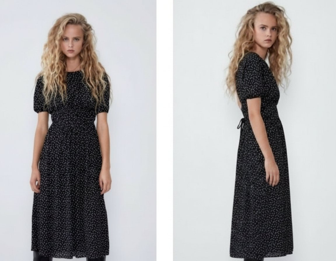 Robe Zara mi longue top qualité 🖤🤍