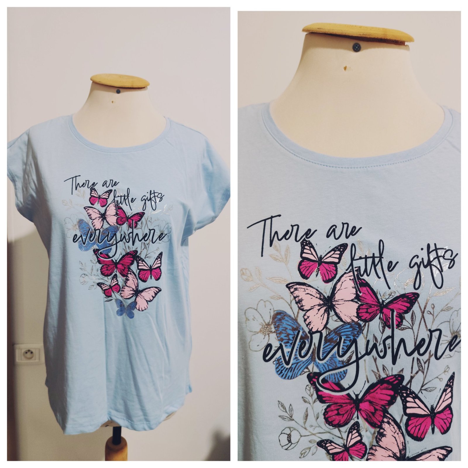 T-shirt janina imprimé light blue 🩵 🦋
