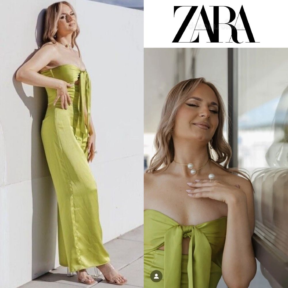 Magnifique combinaison effet satiné Zara nv collection 💚