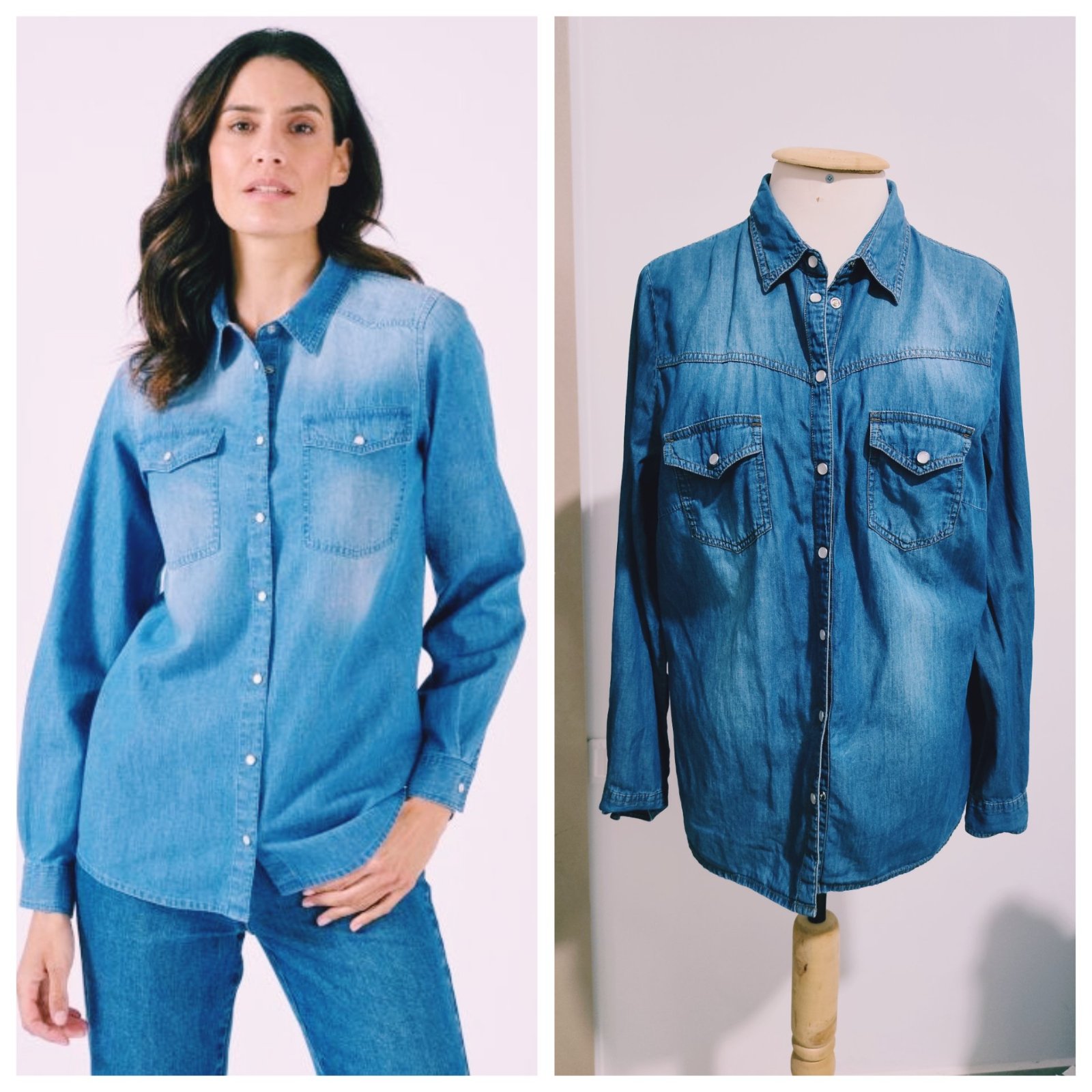 Magnifique chemise denim bleu 💯 coton 💙