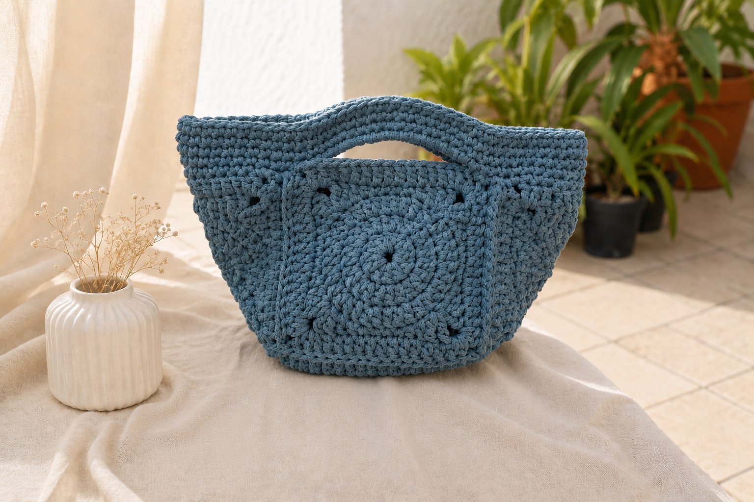Sac couffin en crochet