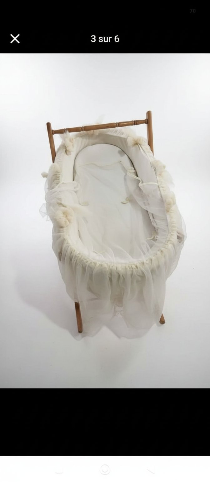 Landeau avec support en bois