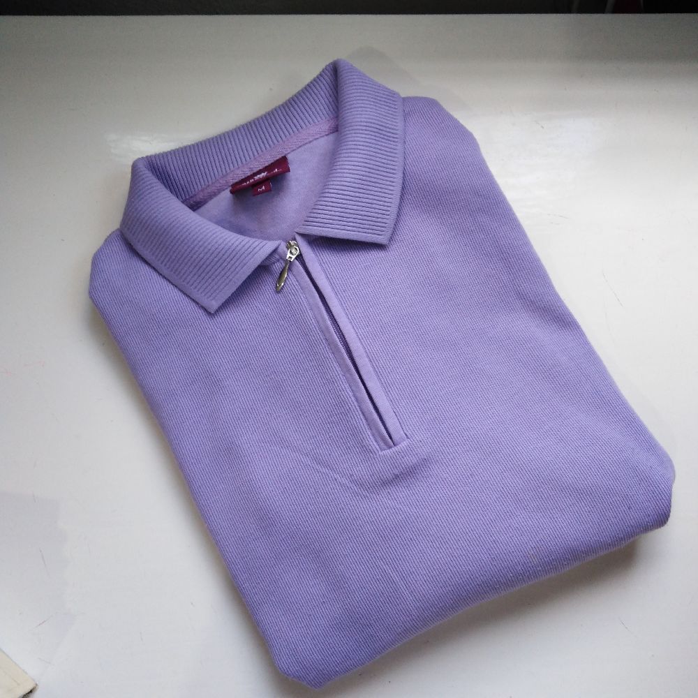 Pull en mailles fines lilas à fermeture éclair 