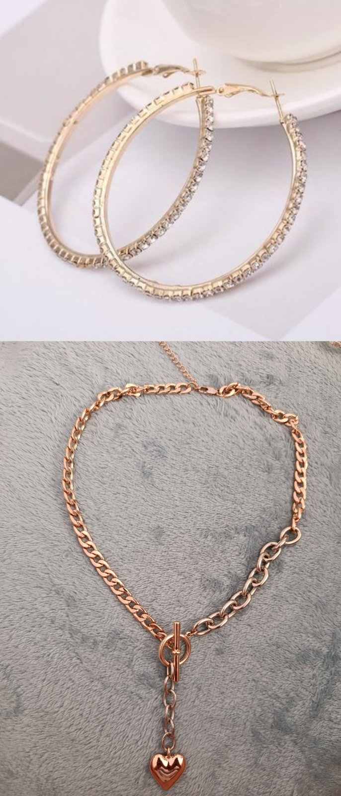 Boucles d'oreilles+ collier