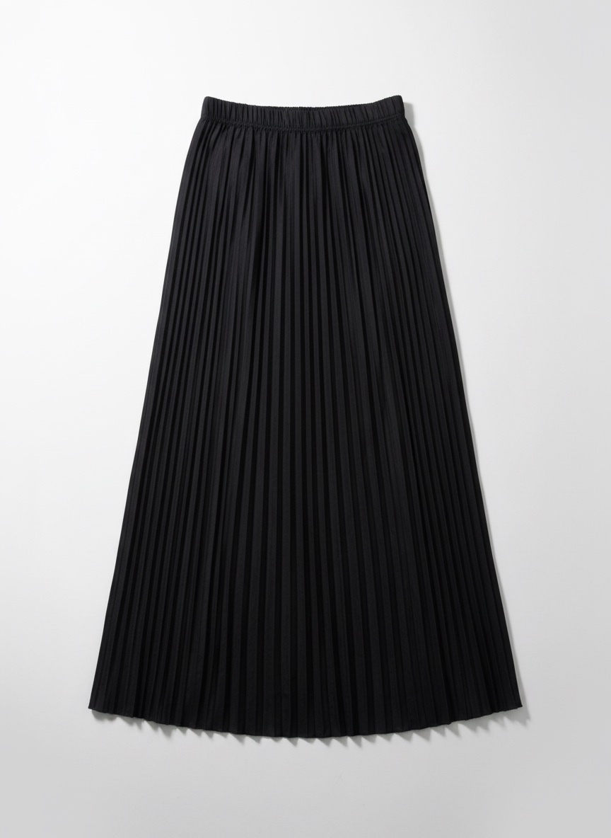 Jupe plissée midi noire