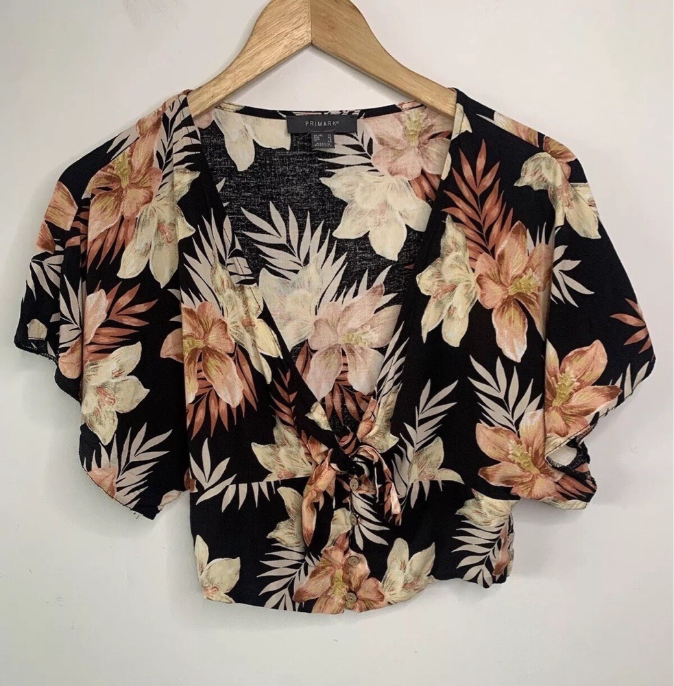 Crop top fleurie primark
