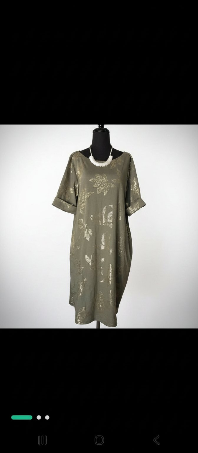 Robe grande taille couleur vert kaki