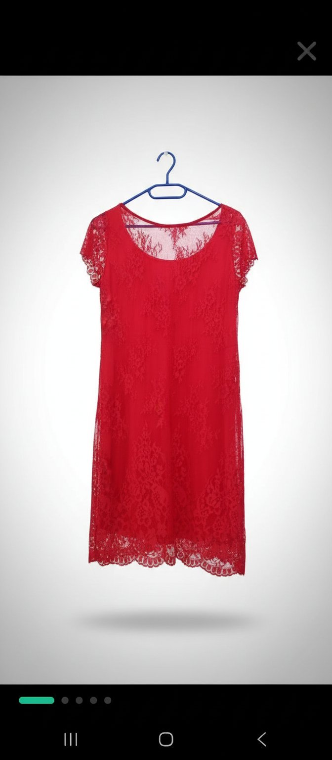 Robe soirée dentelle rouge