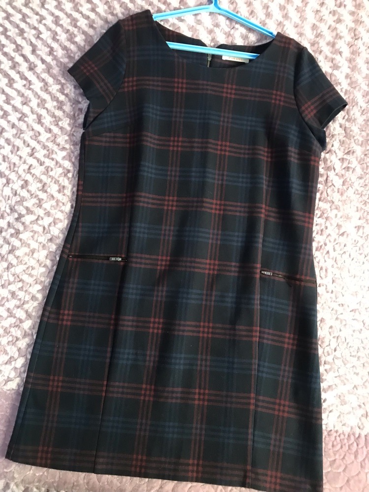 Robe à carreaux camaieu