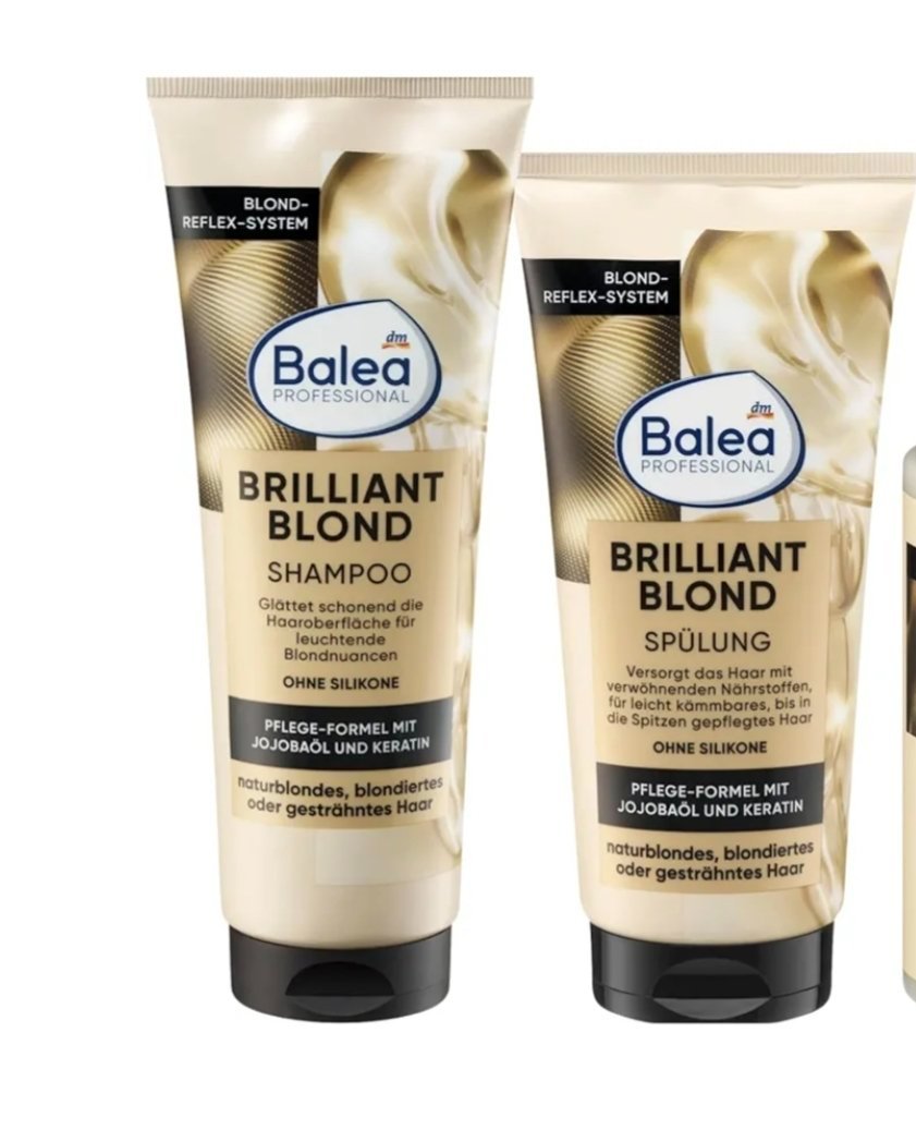 Balea Professional Balea Shine Shampoo Blonde 250 ml apres shampooing 200 ml 