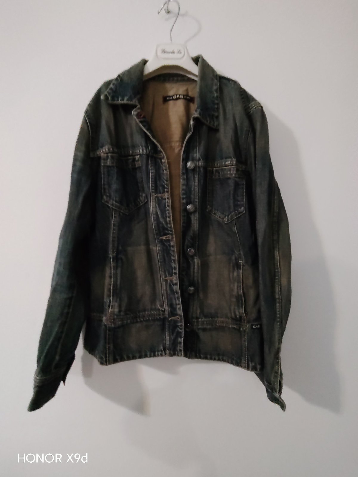 Veste en jeans de la marque gas couleur bleu beige