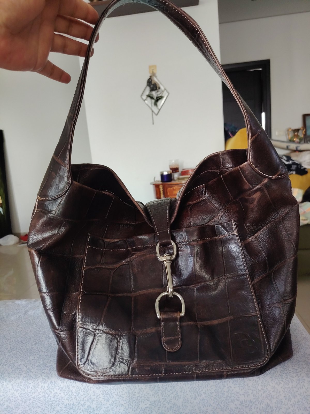 Dooney&bourke sac en cuir véritable grand model