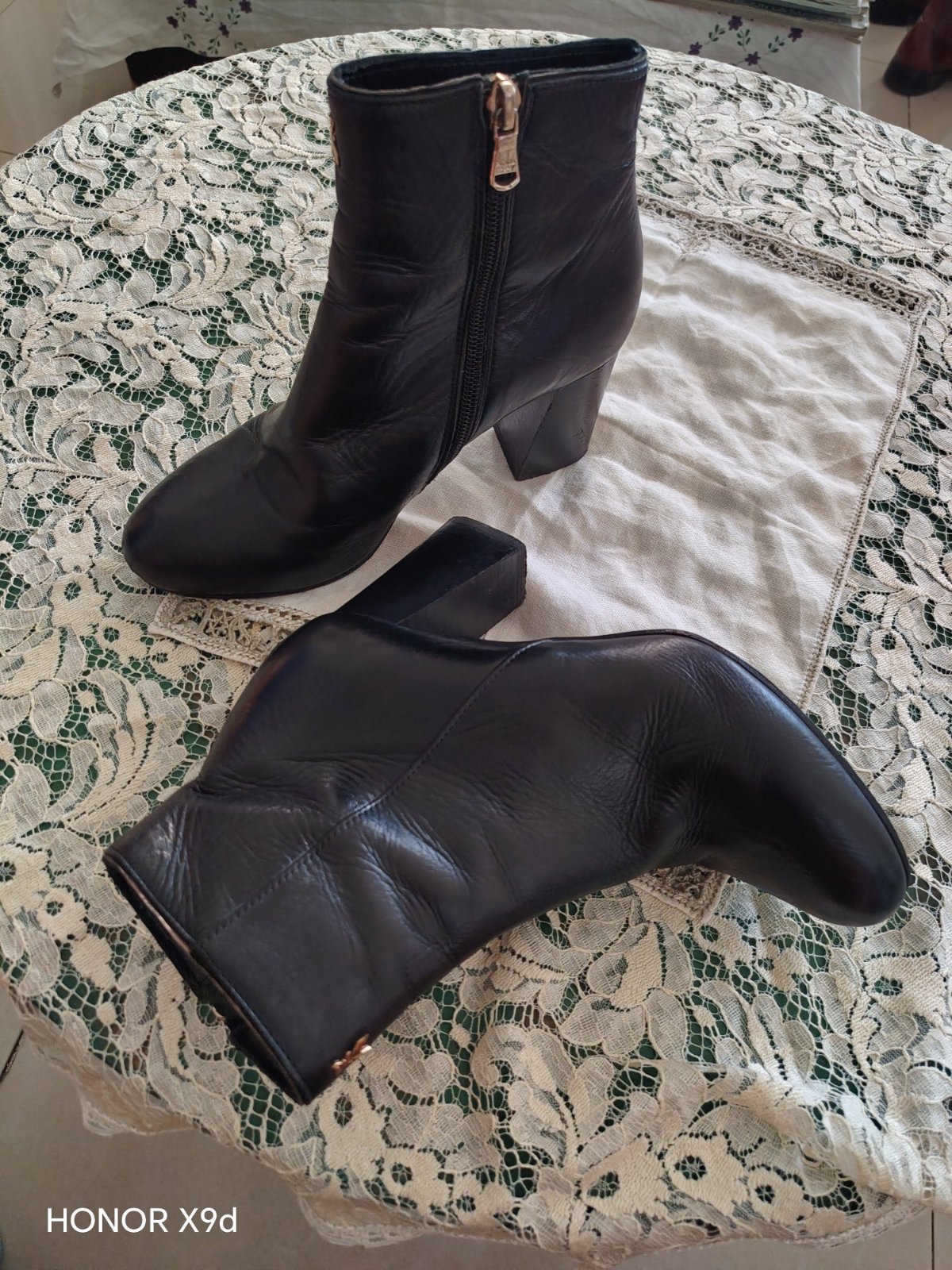 Patrizia pepe bottines en cuir véritable