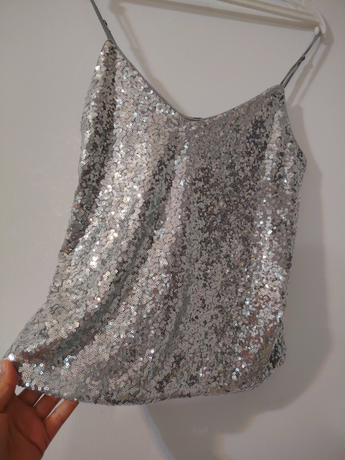 Vero moda top sequin argenté