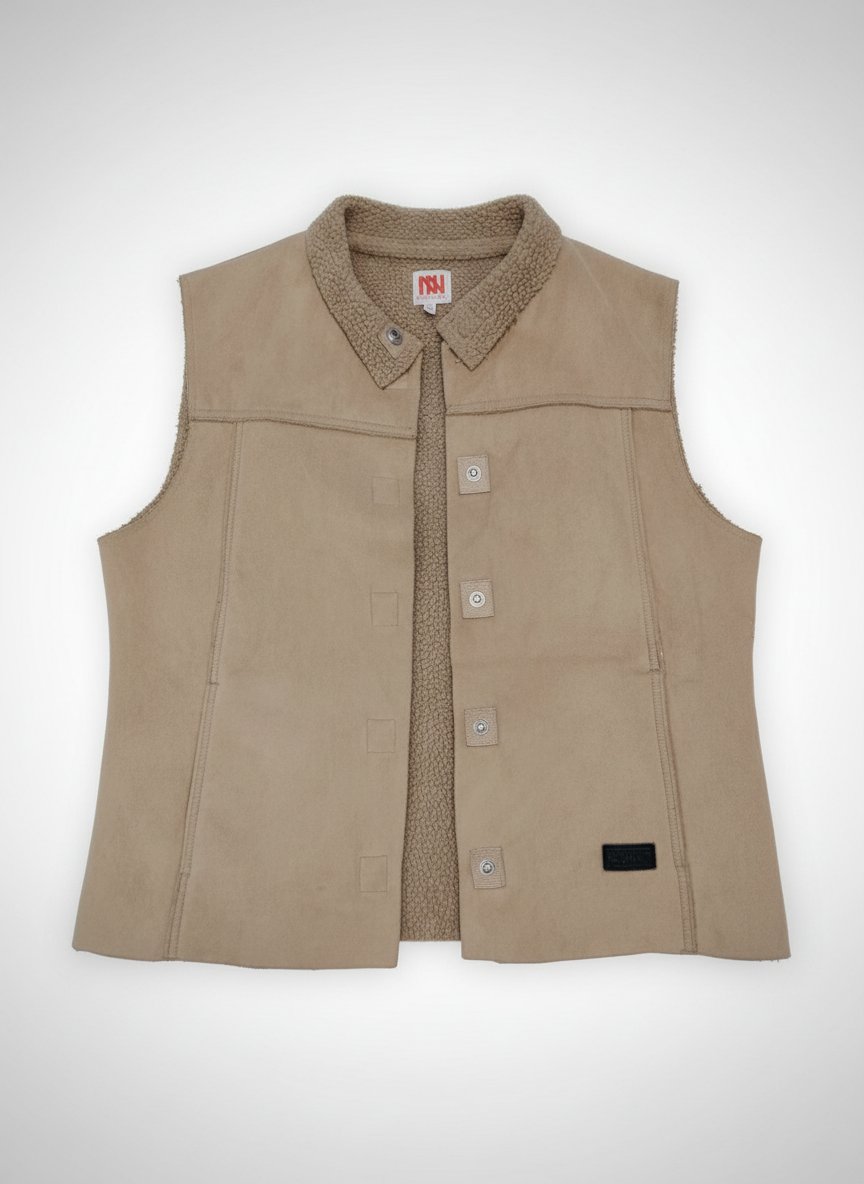 Une veste sans manche en daim