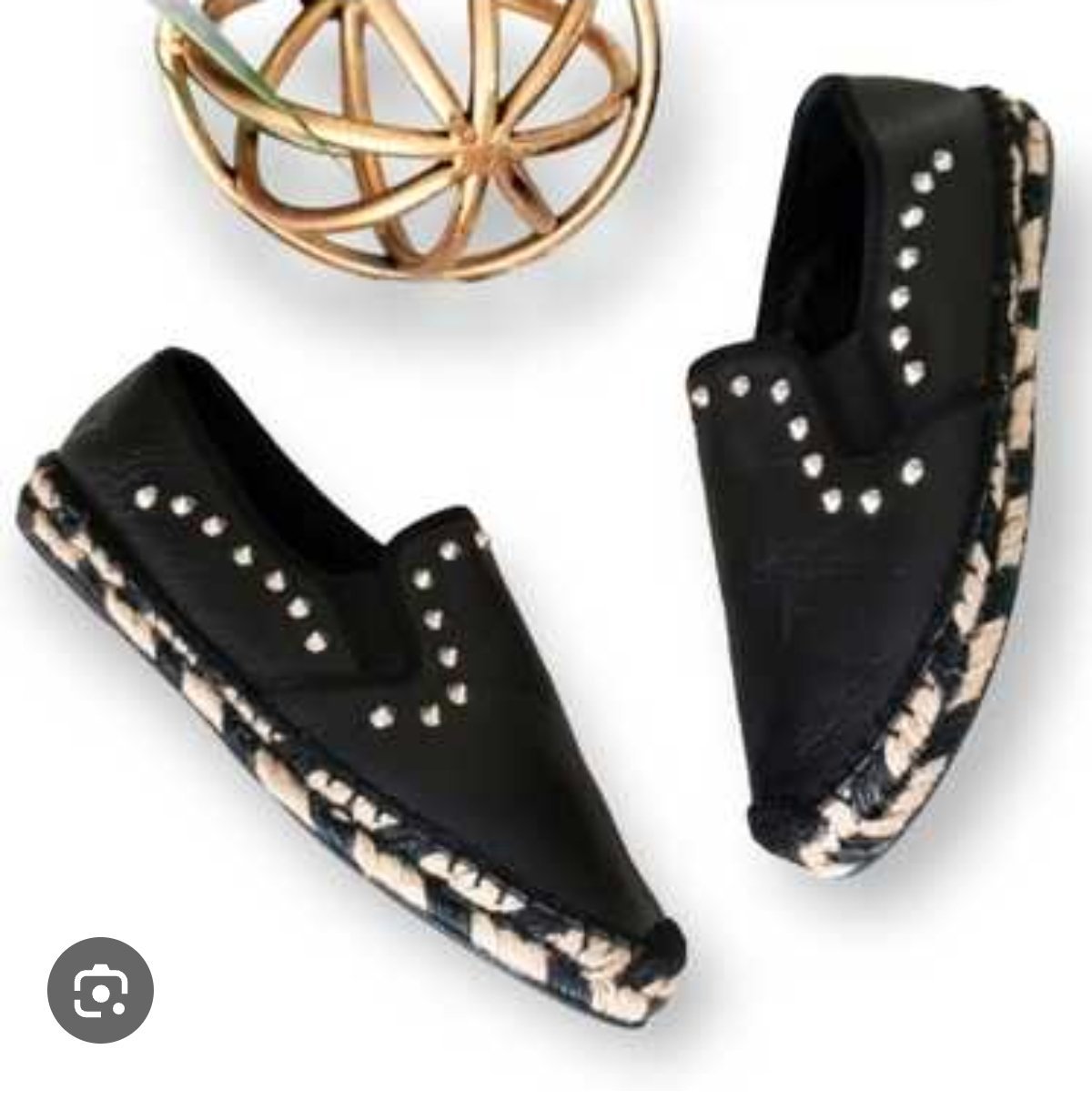 ASH mocassin en cuir véritable cloués