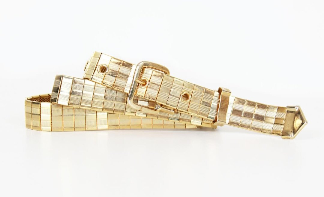 Vintage ceinture metal Gold