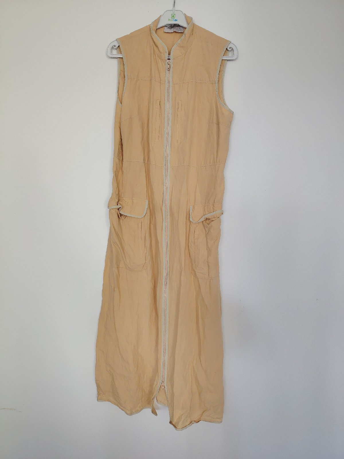 Max mara robe maxi pure lin couleur patate