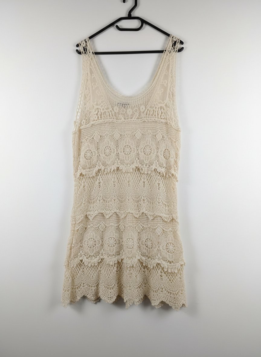 Blue Island robe crochet de plage transparent