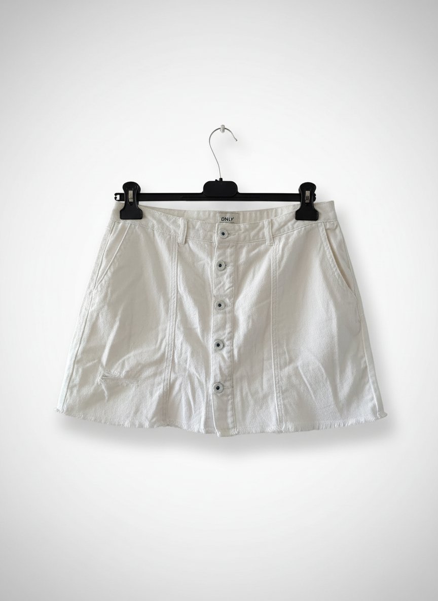 Only mini jupe jeans blanc