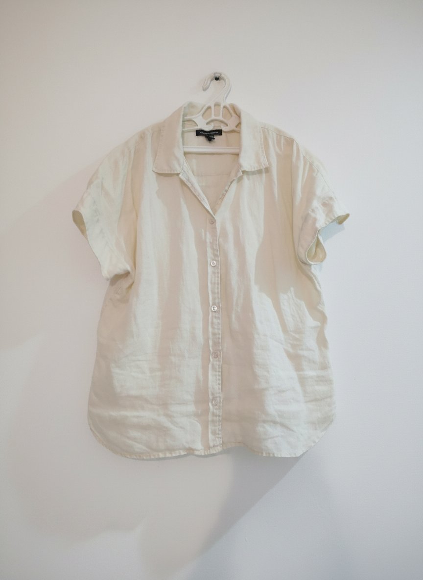 Chemise en lin taille 42 petit 44 couleur blanc cassé