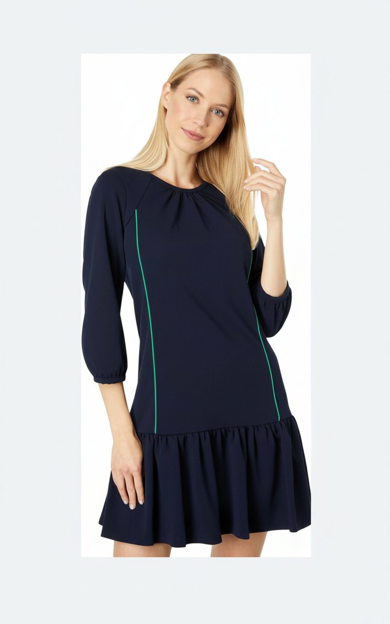 Une robe de la marque tommy hilfigher bleu marine