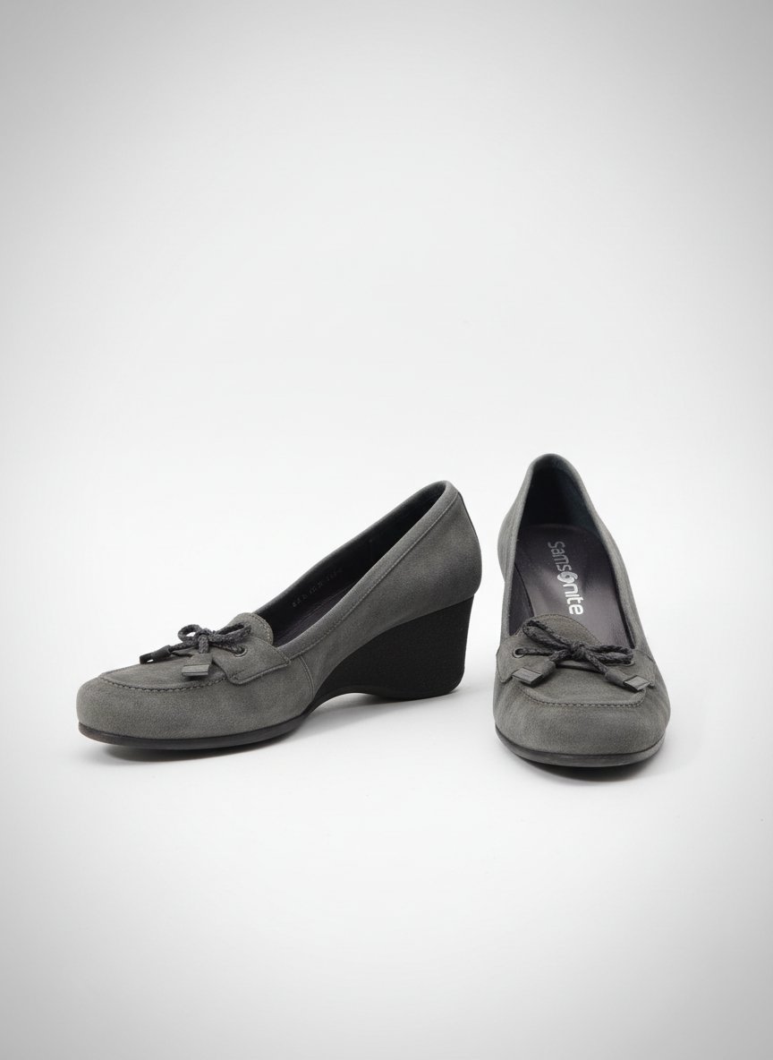 Des chaussures Samsonite en daim gris
