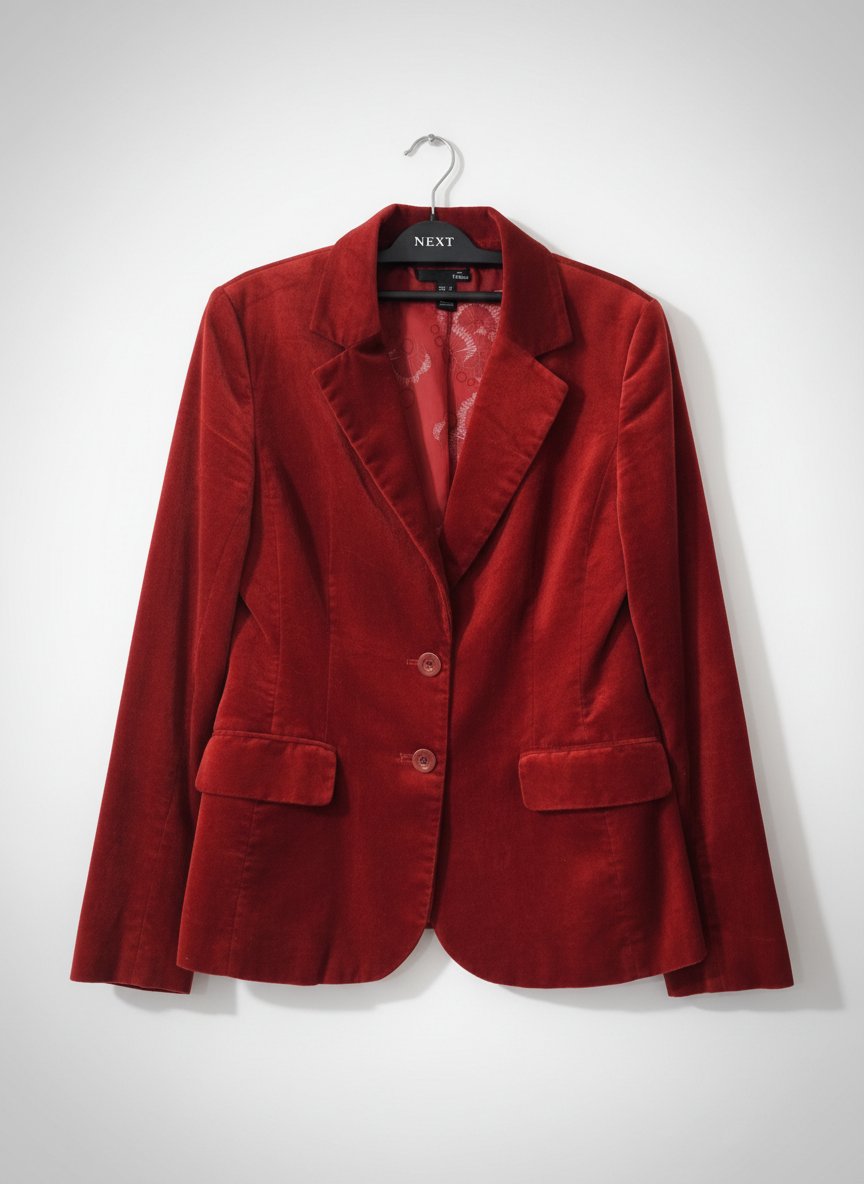 Une veste en Velours rouge HM, taille 36