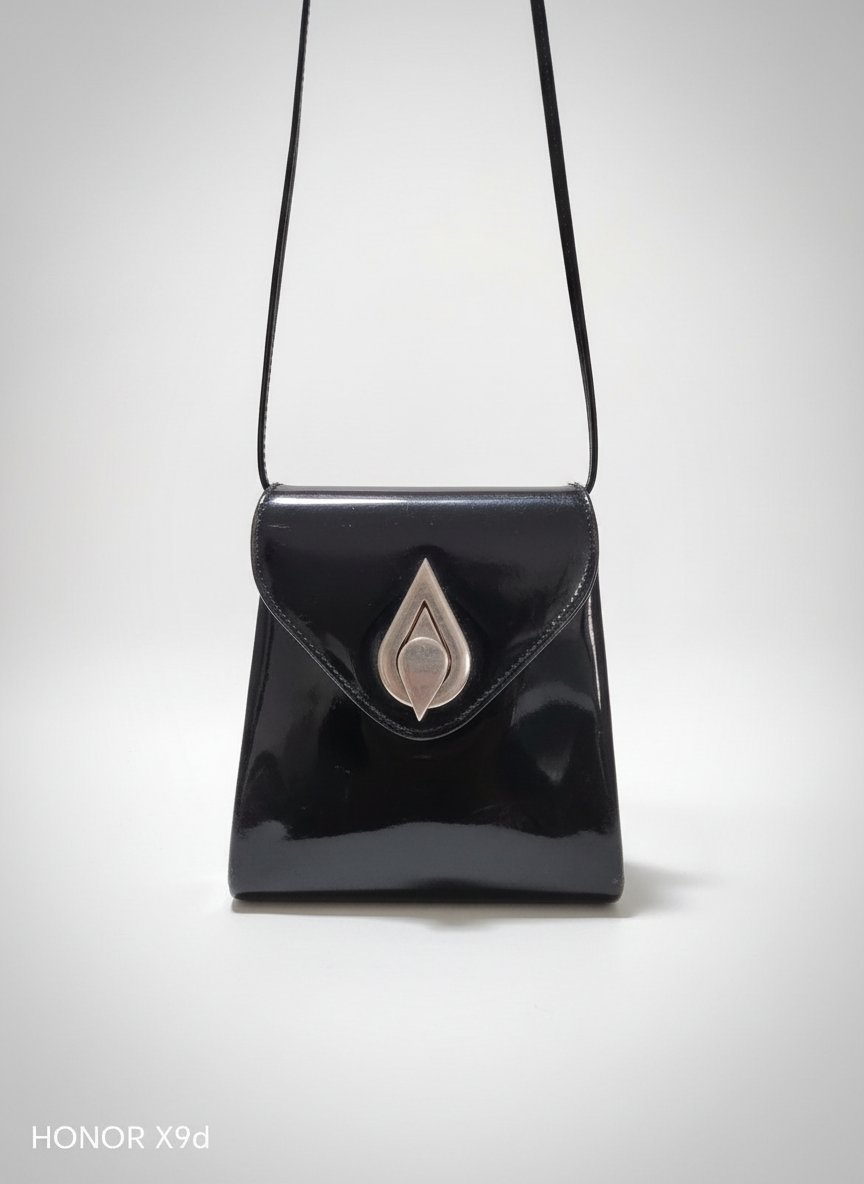 Graceland, sac a bandoulière vernis noir