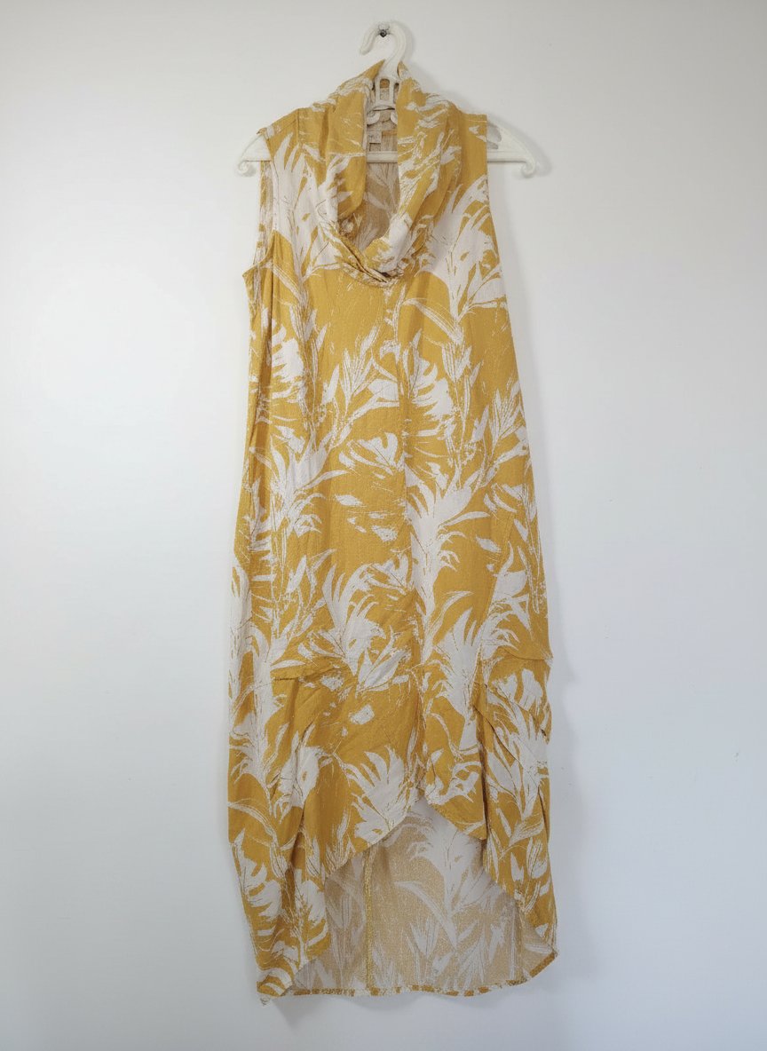 Cyntiarowley robe en lin taille 36 moutarde