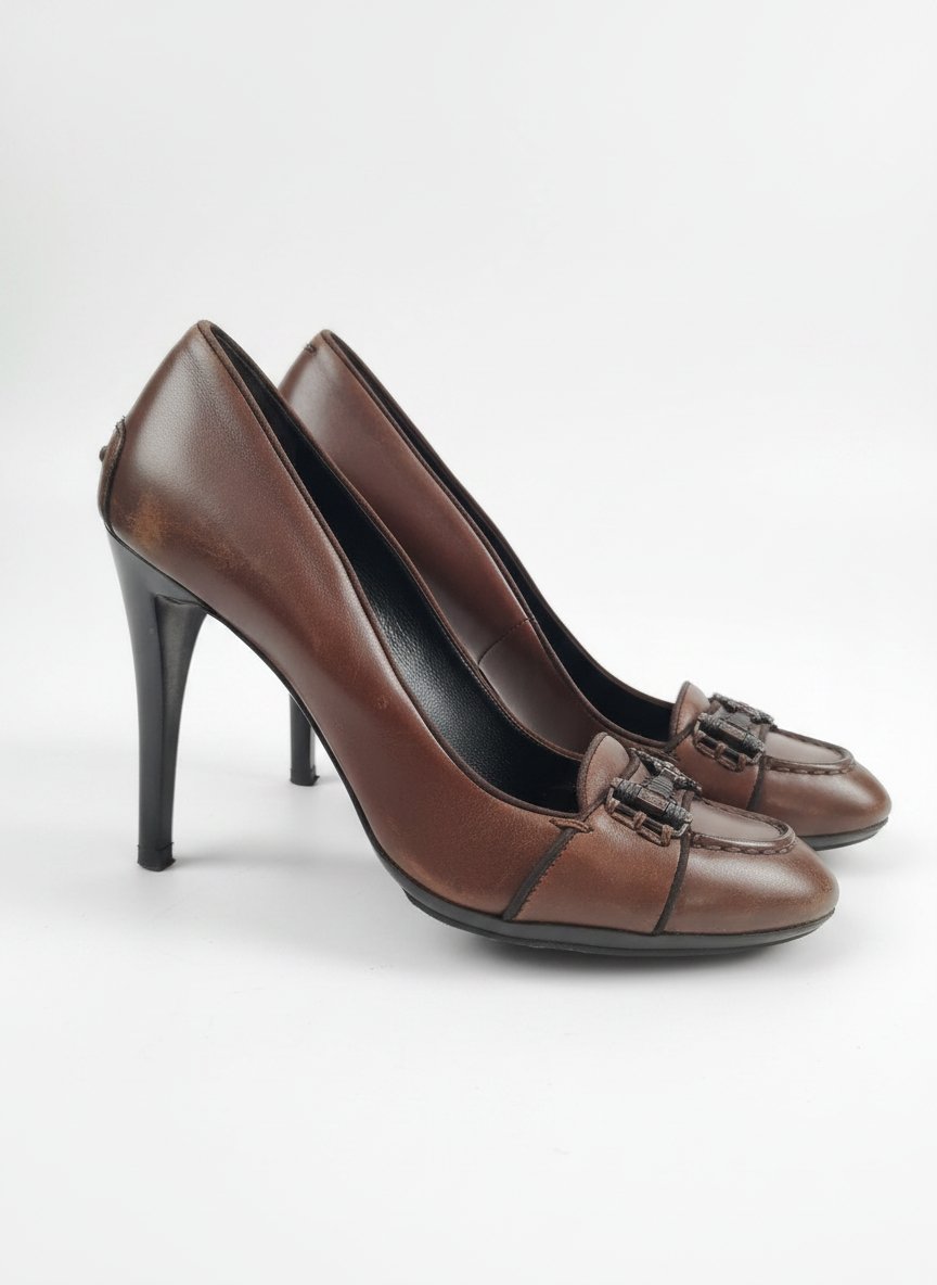 Tods en cuir véritable marron