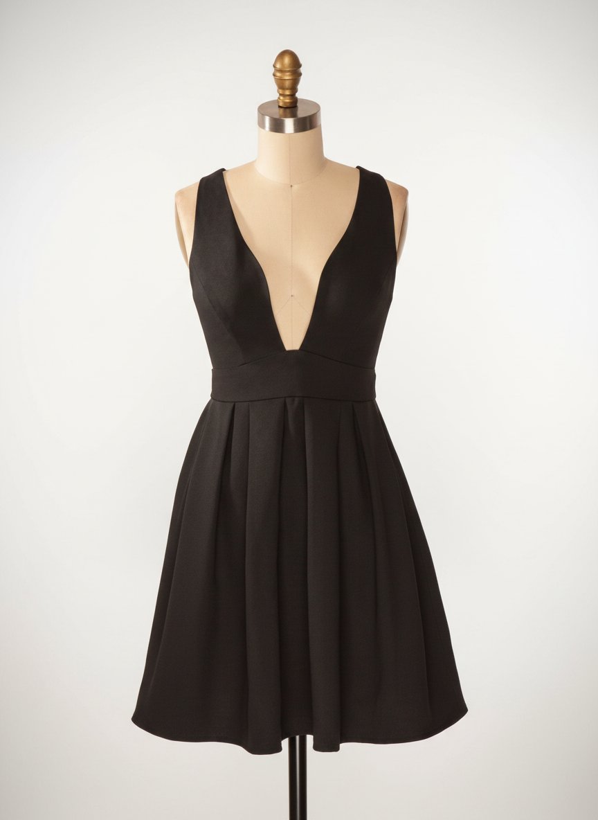 Robe Zara noir, bas plissé