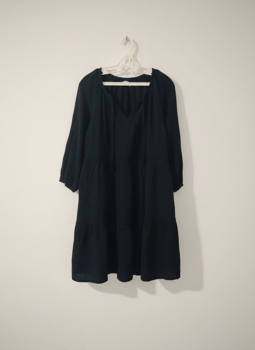 Robe noir amnple en cotton