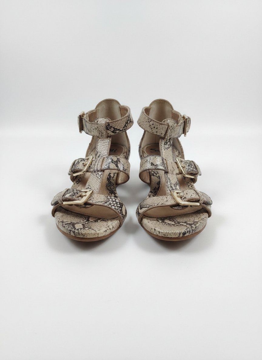 Sofft sandales en cuir phyton, orthopédique