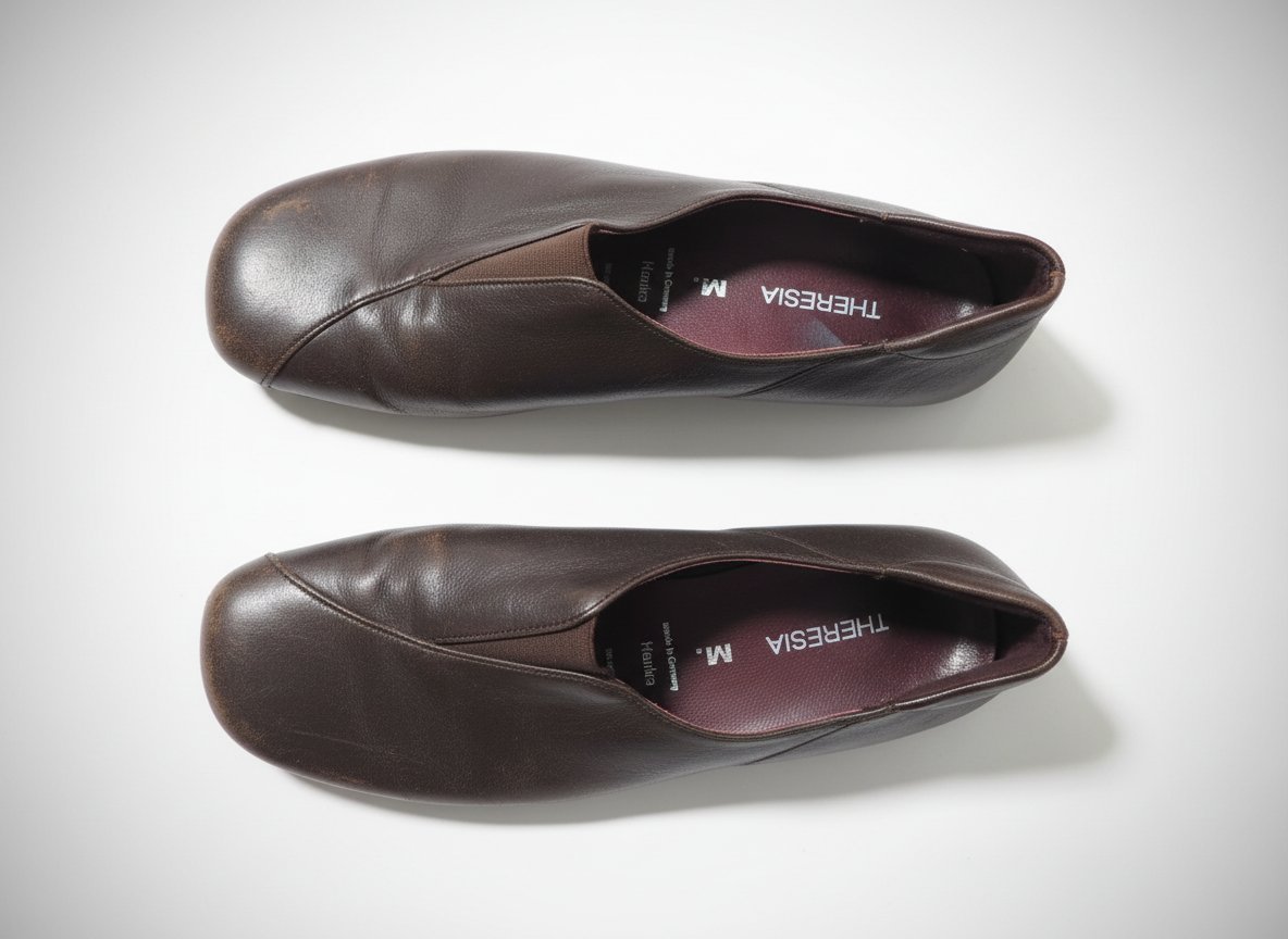 Des chaussures en vrai cuir marron