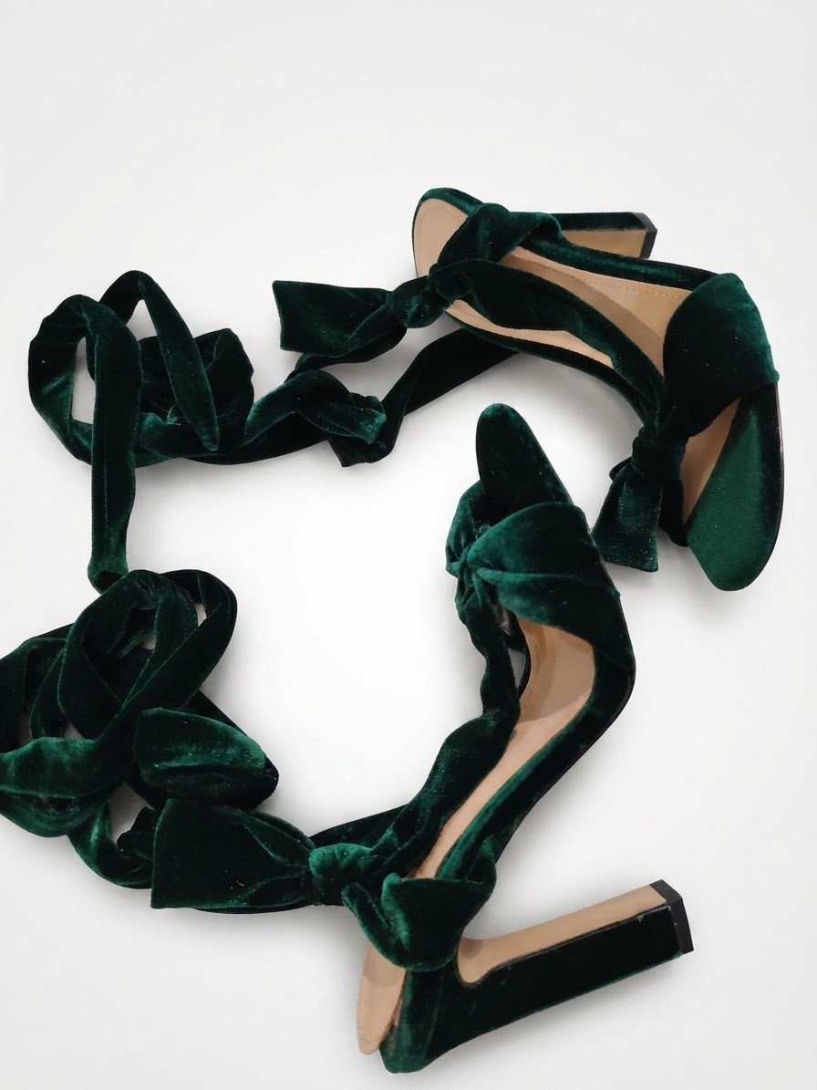 Zara talon velours vert Emeraude, pt 36