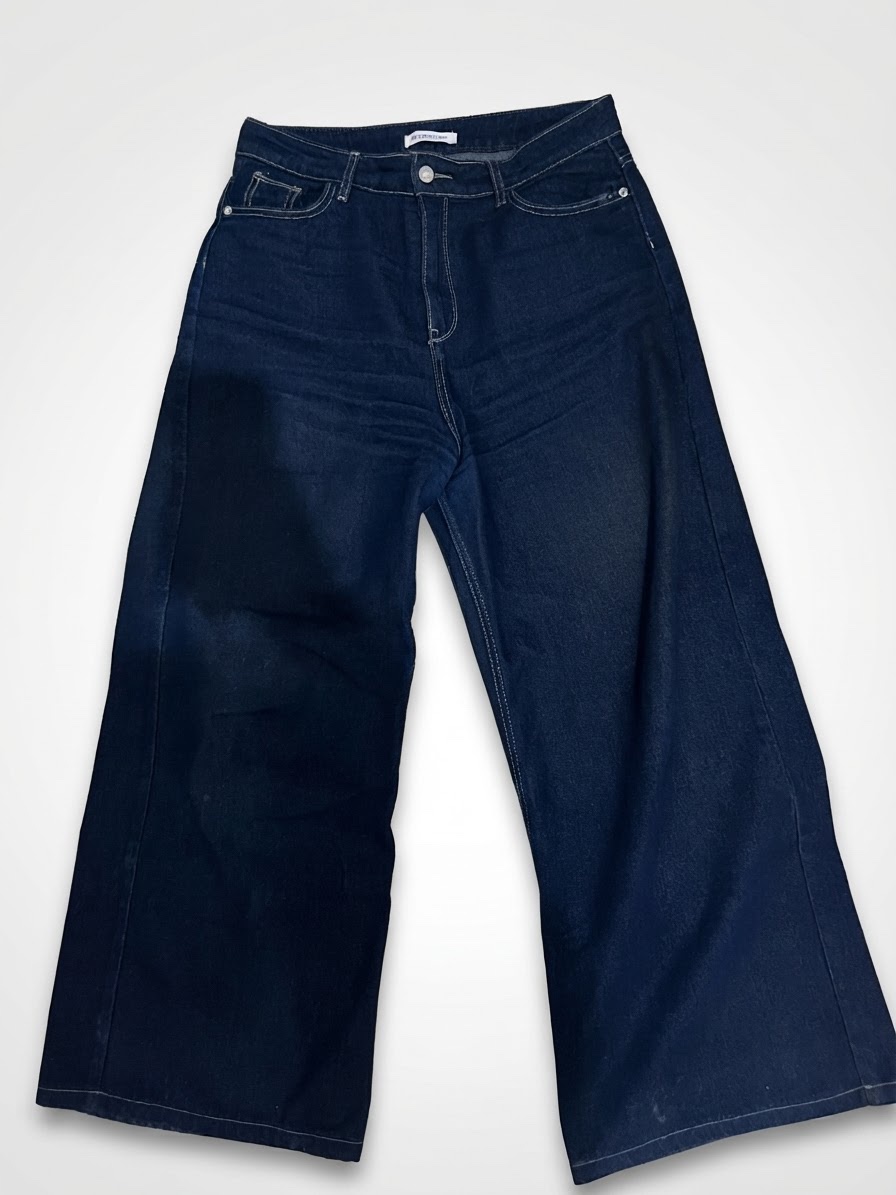 Jean bleu marine super wide leg 