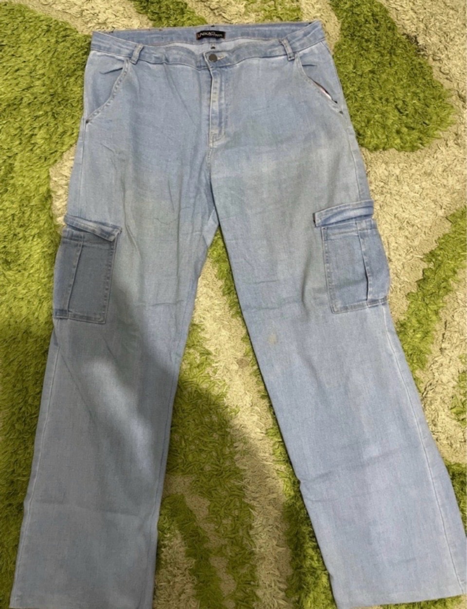 Jean cargo bleu ciel