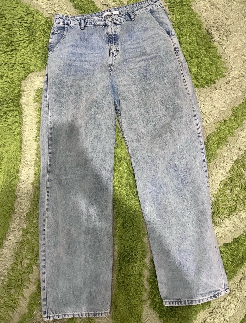 Jean bleu lavée baggy taille 42