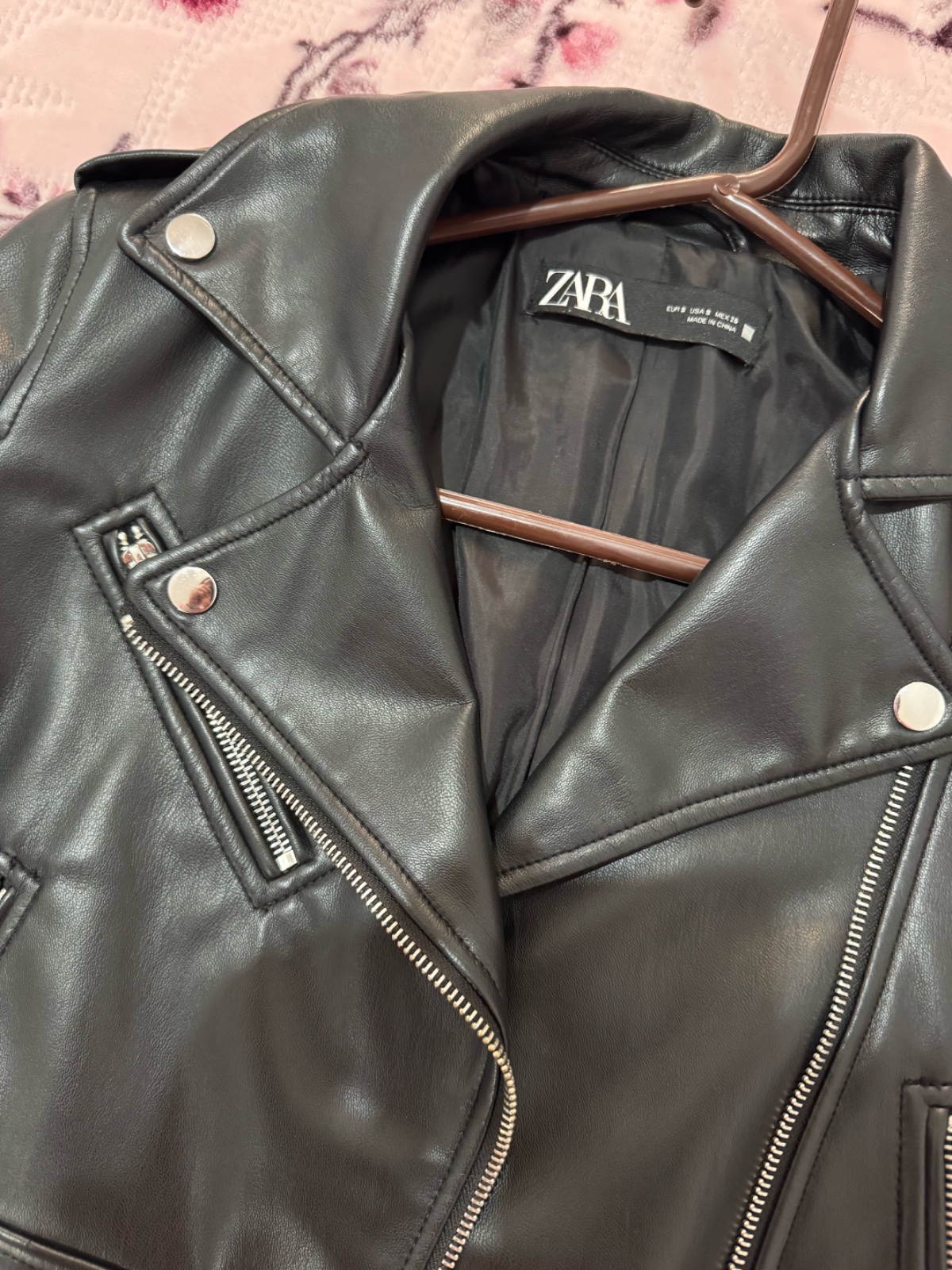 Veste cuir Zara