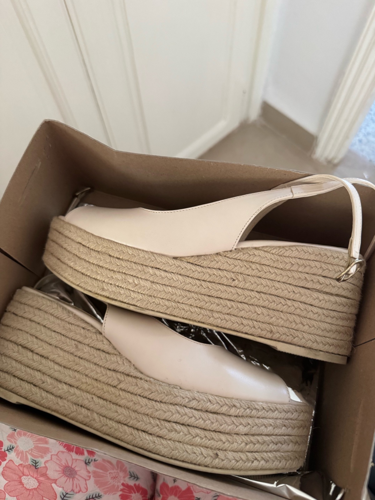 Compensé beige Carolie taille 40