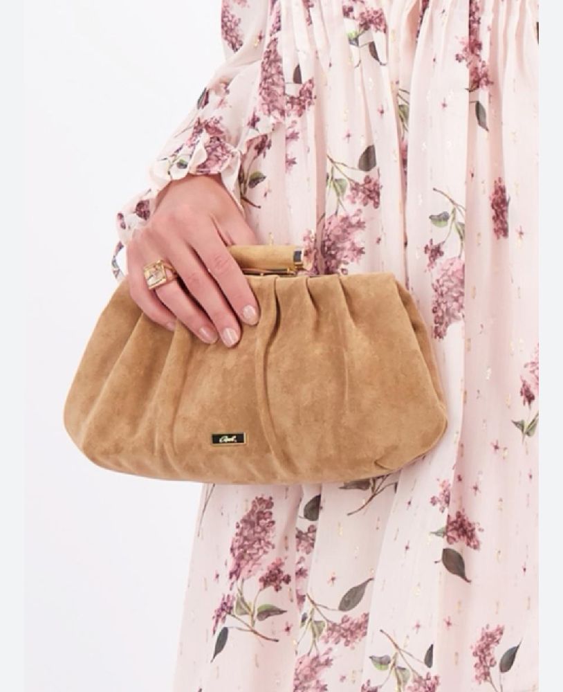 Sac à main avec bandoulière en doré