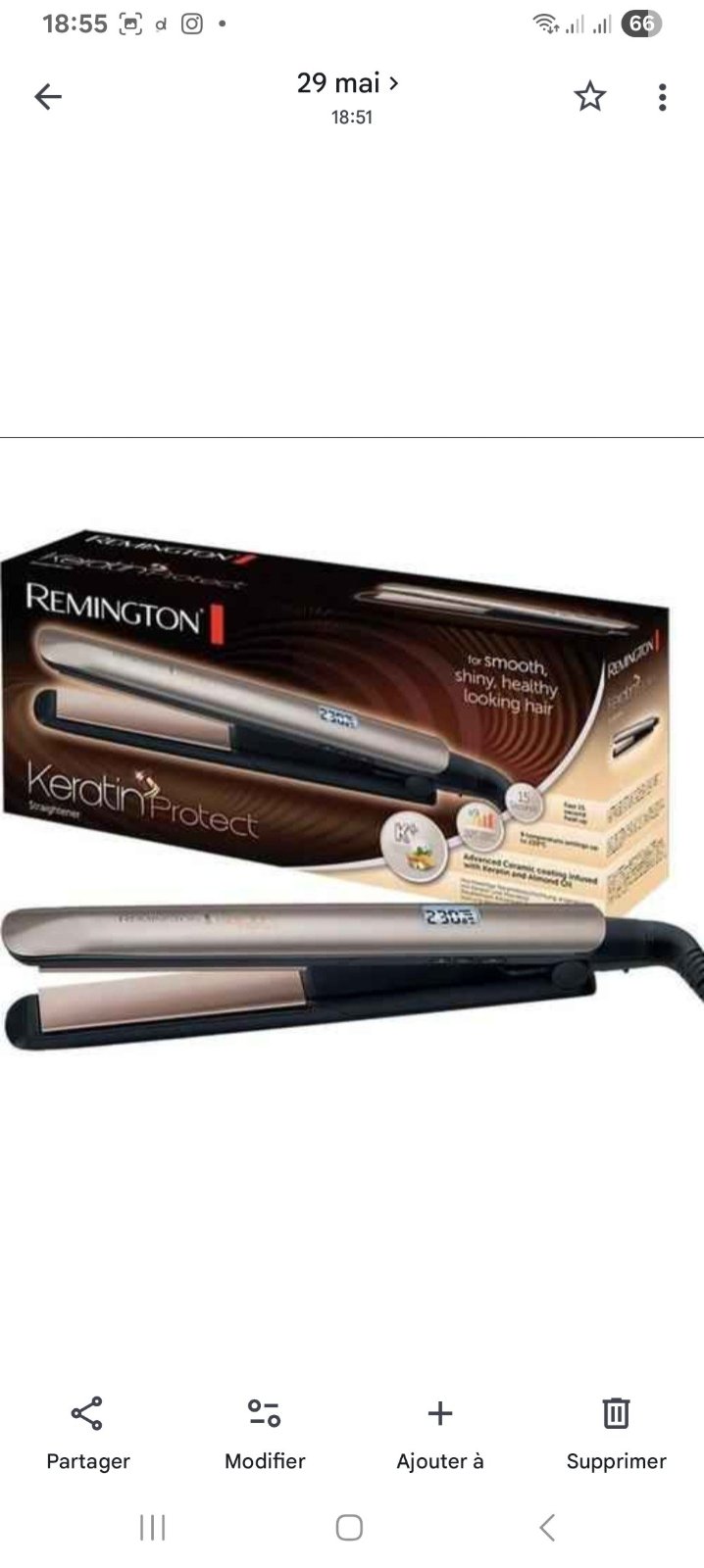 Lisseur REMINGTON kératine protect 