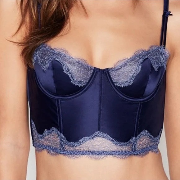 Soutien-gorge balconnet bleu marine non doublé Victoria's Secret