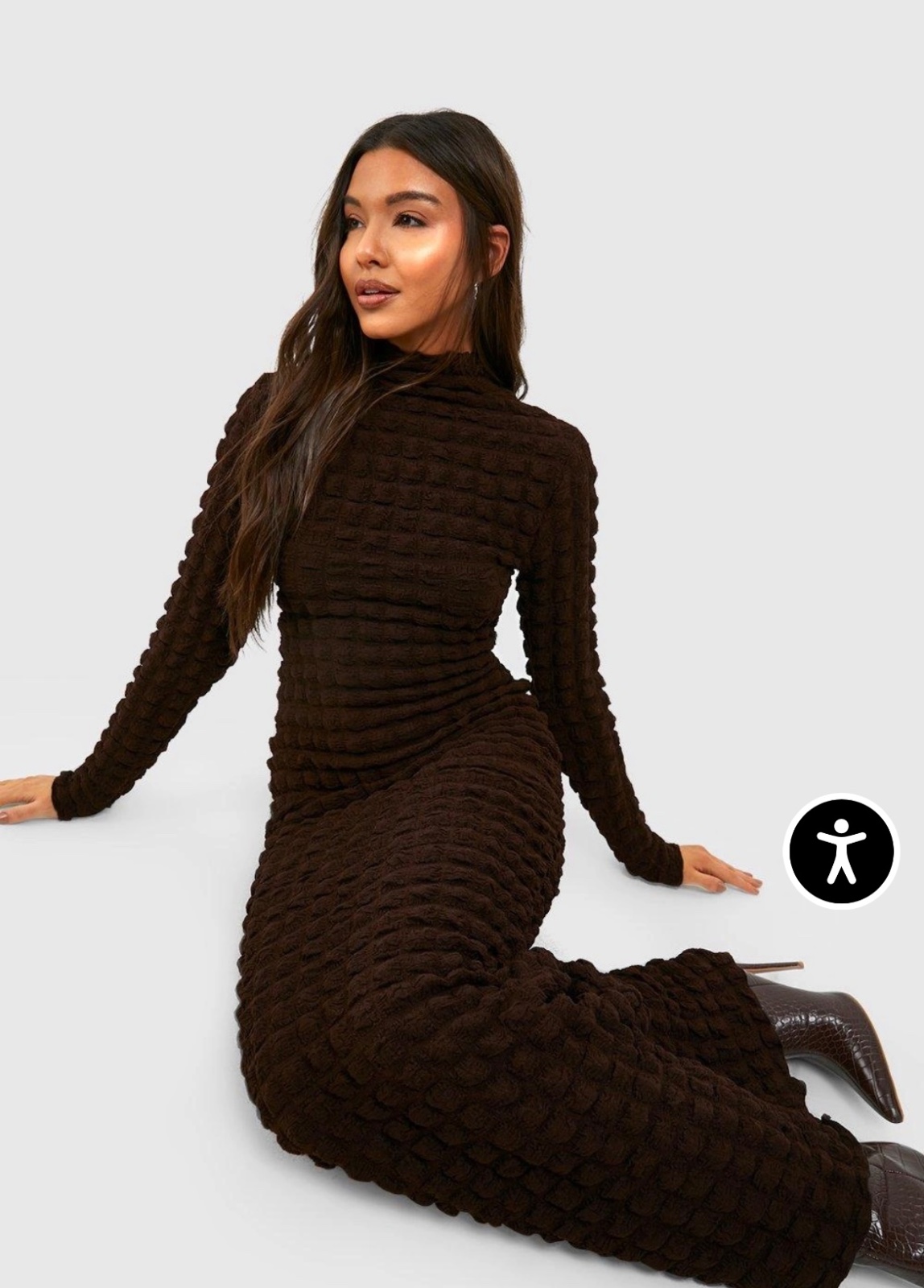 Robe marron moulante taille S 