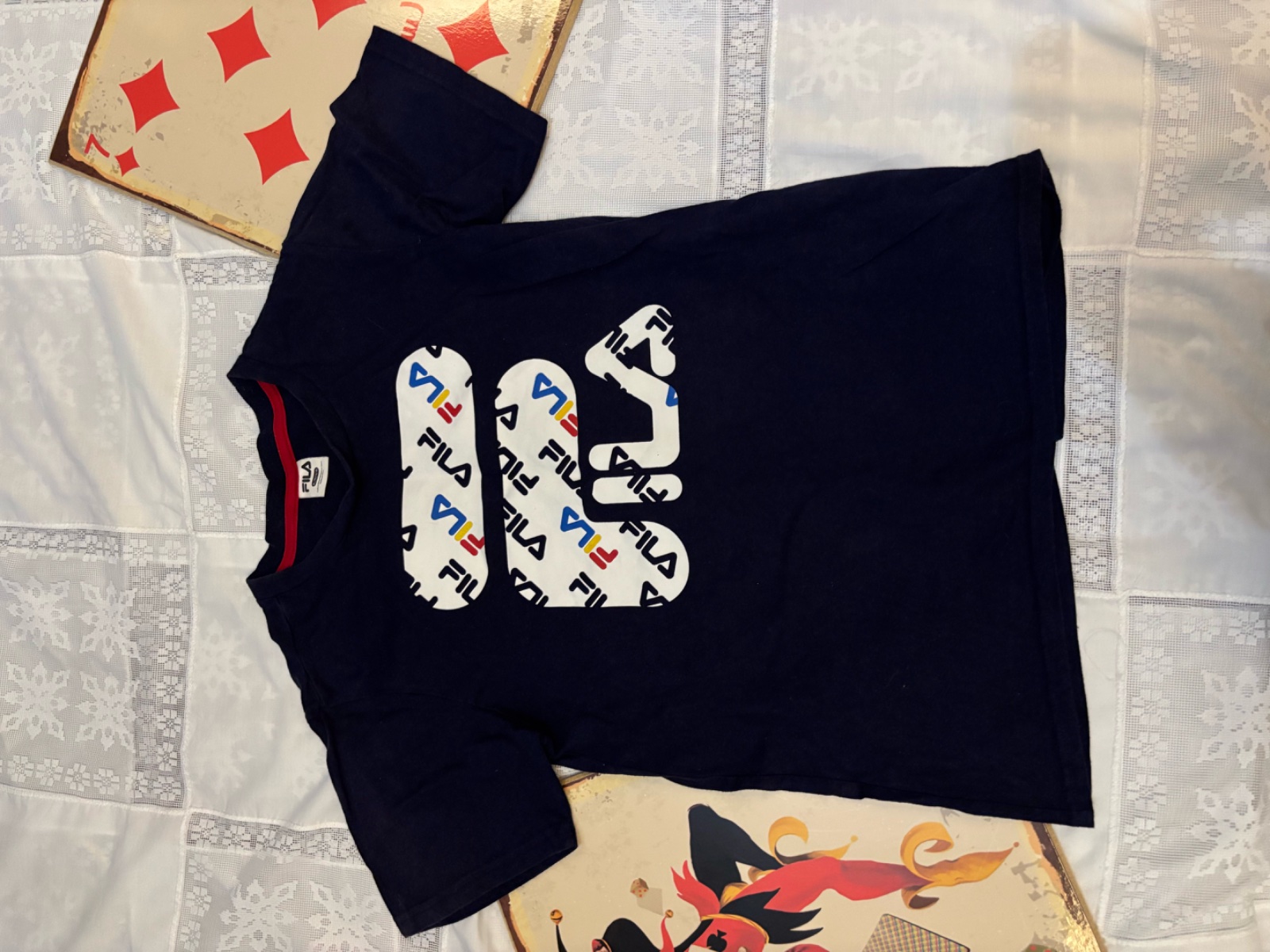 T-shirt enfant 14/16ans FILA XL bleu marine