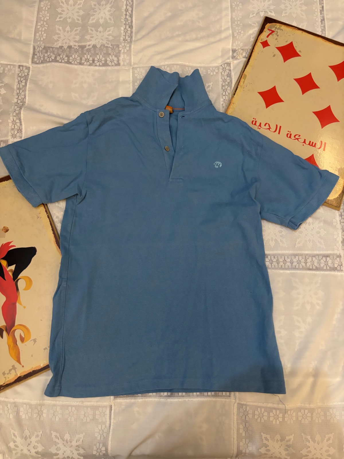 T-shirt Polo bleu pour garçon de 14 ans 
